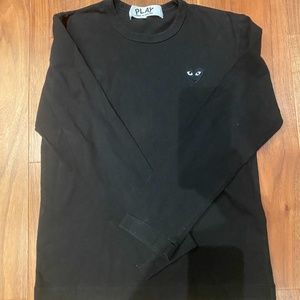 Comme des Garçons PLAY size M long sleeve black tshirt